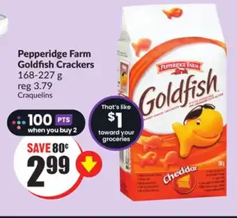 Chalo FreshCo Pepperidge farm goldfish crackers 168-227 g offer