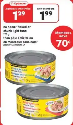 Valu-mart Thon pâle émietté ou en morceaux sans nom, 170 g offer