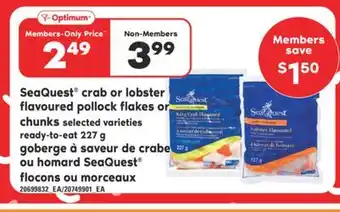 Valu-mart Goberge à saveur de crabe ou homard seaquest flocons ou morceaux 227 g offer