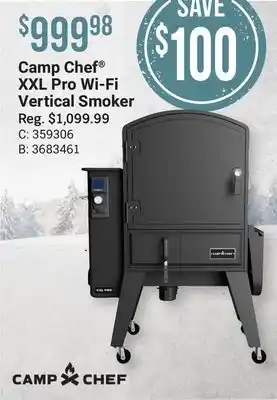 Bass Pro Camp chef xxl pro wi-fi vertical smoker offer