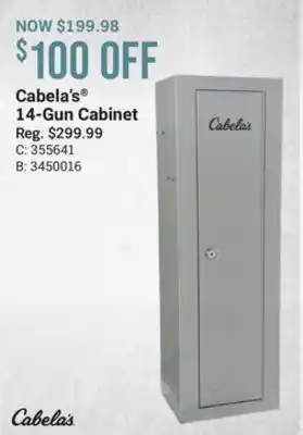 Bass Pro Cabela's 14-gun cabinet offer