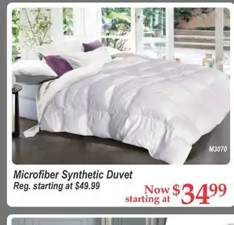 Oxford Mills Microfiber synthetic duvet offer