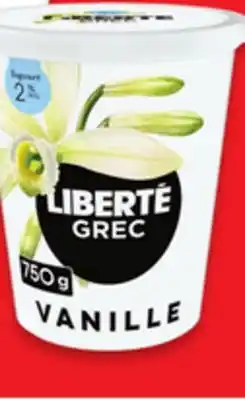 Walmart Liberté greek 650 g - 750 g or méditerranée 900 g yogurt tubs offer