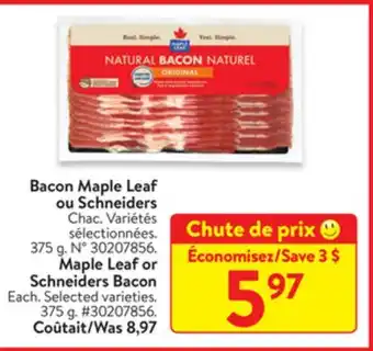 Walmart Maple leaf bacon offer