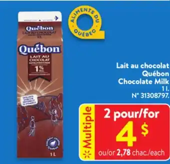 Walmart Québon chocolate milk offer