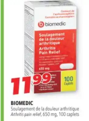 Familiprix Biomedic arthritis pain relief 650 mg, 100 caplets offer