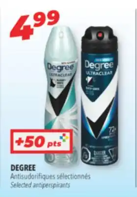 Familiprix Degree selected antiperspirants offer