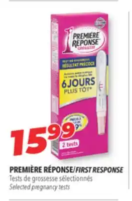 Familiprix First response selected pregnancy tests offer