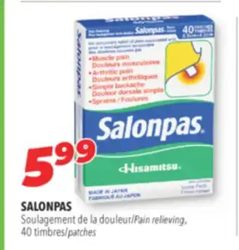 Familiprix Salonpas pain relieving, 40 patches offer