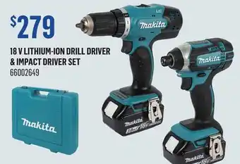 Canac 18 v lithium-ion drill driver & impact driver set offer