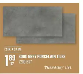 Canac Soho grey porcelain tiles offer