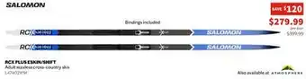 Sports Experts Salomon rcx plus eskin/shift adult waxless cross-country skis bindings included offer