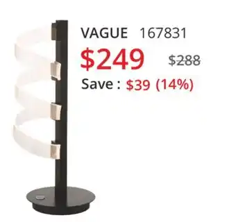 Multi Luminaire Vague table lamp offer