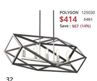 Multi Luminaire Polygon chandelier offer
