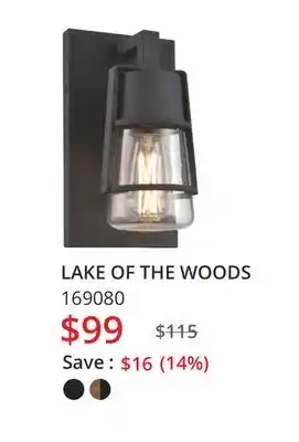 Lake of the woods outdoor sconce