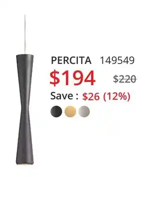 Pendant percita