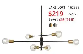 Multi Luminaire Lake loft chandelier offer