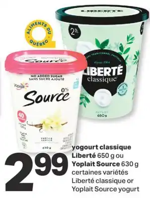 L'Intermarché Yogourt classique 650 g ou yoplait 630 g offer