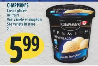 Marché Adonis Chapman's crème glacée offer