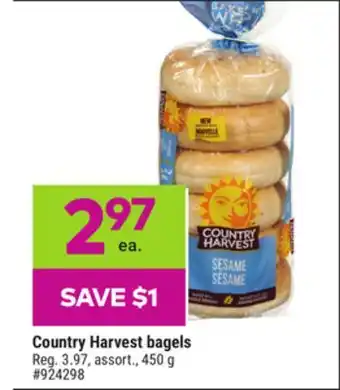 Giant Tiger Country harvest bagels offer