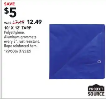 RONA Project source 10' x 12' tarp offer