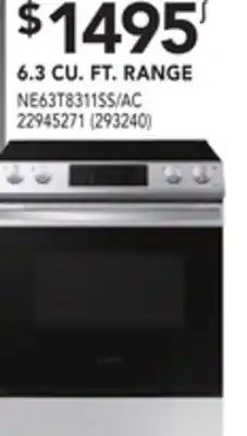 RONA Samsung 6.3 cu. ft. range offer