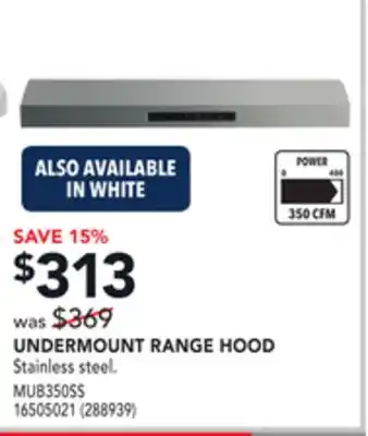 RONA Undermount range hood offer