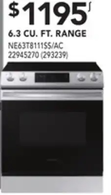 RONA Samsung 6.3 cu. ft. range offer