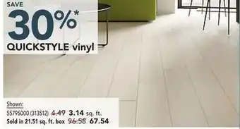 Réno Dépôt Save30%* quickstyle vinyl offer