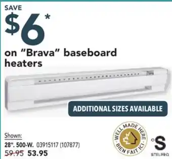 Réno Dépôt Brava baseboard heaters offer