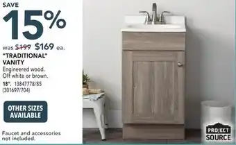 Réno Dépôt Project source traditional vanity offer