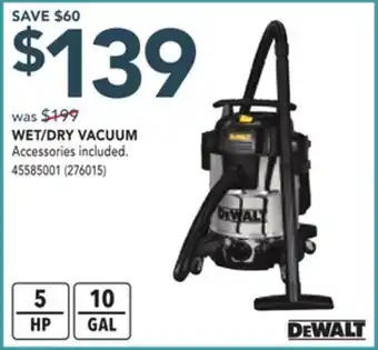 Réno Dépôt Dewalt wet/dry vacuum offer