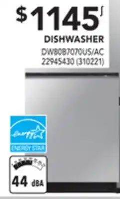 Réno Dépôt Samsung dishwasher offer