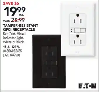 Réno Dépôt Eaton tamper-resistant gfci receptacle offer