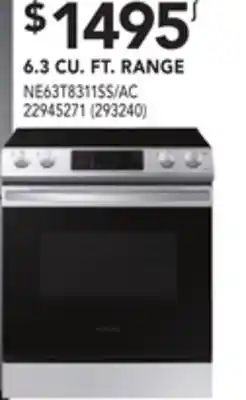 Réno Dépôt Samsung 6.3 cu. ft. range offer