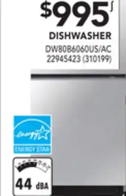 Réno Dépôt Samsung dishwasher offer