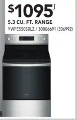 Réno Dépôt 5.3 cu. ft. range offer