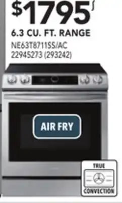 Réno Dépôt Samsung 6.3 cu. ft. range offer