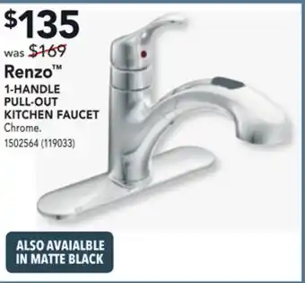 Réno Dépôt Moen renzo 1-handle pull-out kitchen faucet offer
