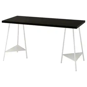 IKEA Lagkapten / tillslag Desk, black-brown/white, 55 1/8x23 5/8 offer