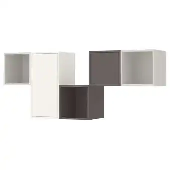 IKEA Eket wall-mounted cabinet combination, white/light gray/dark gray, 68 7/8x13 3/4x27 1/2 offer