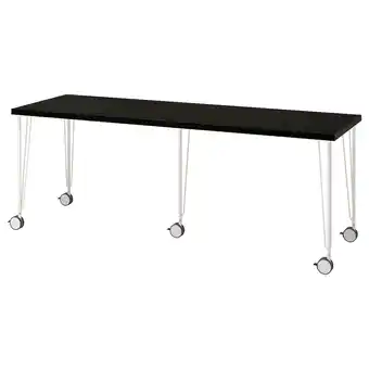 IKEA Lagkapten / krille desk, black-brown/white, 78 3/4x23 5/8 offer