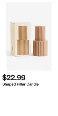 H&M Shaped pillar candle offer