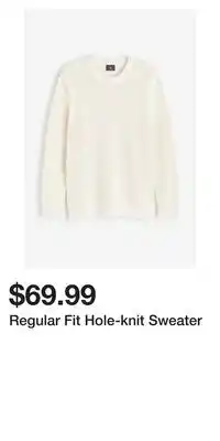H&M Regular fit hole-knit sweater offer