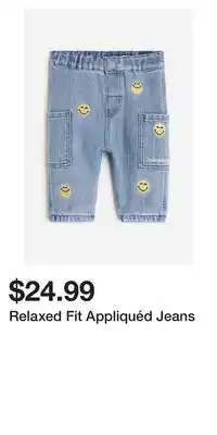 H&M Relaxed fit appliquéd jeans offer