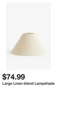 H&M Large linen-blend lampshade offer