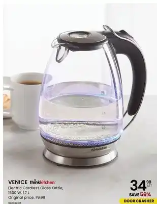 Stokes Venice electric cordless glass kettle offer