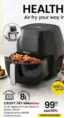 Stokes Crispy fry xl-8l digital air fryer offer