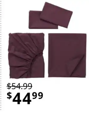 IKEA Ullvide sheet set, deep red, queen offer