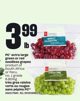 Independent City Market Pc extra large green or red seedless grapes offer